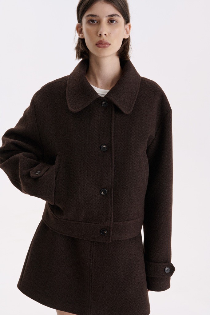 Укорочене пальто прямого крою 1257 зображення 4